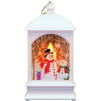 Фонарь новогодний светодиодный GAUSS HOLIDAY СНЕГОВИК, 0,1W, тёплый свет, белый, батарейки в комплекте Фонарь новогодний светодиодный GAUSS HOLIDAY СНЕГОВИК, 0,1W, тёплый свет, белый, батарейки в комплекте