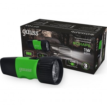 Фонарь ручной GAUSS GFL103 1W 40lm NI-MH 250mAh LED Фонарь ручной GAUSS GFL103 1W 40lm NI-MH 250mAh LED