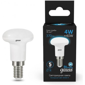 Лампа GAUSS BLACK R39 4W 370LM 6500K Е14 LED 1/10/100 Лампа GAUSS BLACK R39 4W 370LM 6500K Е14 LED 1/10/100
