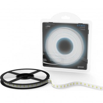Лента GAUSS LED 2835/120-SMD 6.5W 24V DC 600lm/m 5000K IP20 (блистер 5м) Лента GAUSS LED 2835/120-SMD 6.5W 24V DC 600lm/m 5000K IP20 (блистер 5м)