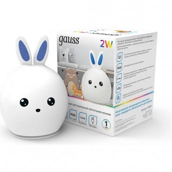 Настольный ночник GAUSS NN301 2W RGB, Li-ion, USB кабель 1/10/40 кролик Настольный ночник GAUSS NN301 2W RGB, Li-ion, USB кабель 1/10/40 кролик