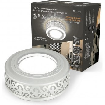 Светильник GAUSS BACKLIGHT BL144 круглый, Gu5.3, 3W, LED 3000K Светильник GAUSS BACKLIGHT BL144 круглый, Gu5.3, 3W, LED 3000K