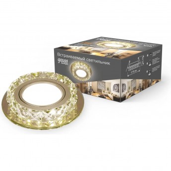 Светильник GAUSS BACKLIGHT BL043 круглый, Шампань/Кристалл/Хром, Gu5.3, LED 2700K Светильник GAUSS BACKLIGHT BL043 круглый, Шампань/Кристалл/Хром, Gu5.3, LED 2700K