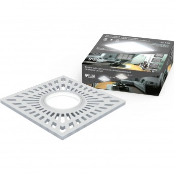 Светильник GAUSS BACKLIGHT BL128 квадратный, Белый, Gu5.3, 3W, LED 4000K Светильник GAUSS BACKLIGHT BL128 квадратный, Белый, Gu5.3, 3W, LED 4000K