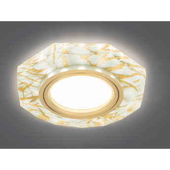 Светильник GAUSS BACKLIGHT BL072 Восемь гран. Золотой узор/Золото, Gu5.3, LED 2700K Светильник GAUSS BACKLIGHT BL072 Восемь гран. Золотой узор/Золото, Gu5.3, LED 2700K