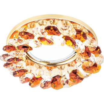Светильник GAUSS BRILLIANCE CR043, Кристалл/Янтарь/Золото, Gu5.3 Светильник GAUSS BRILLIANCE CR043, Кристалл/Янтарь/Золото, Gu5.3