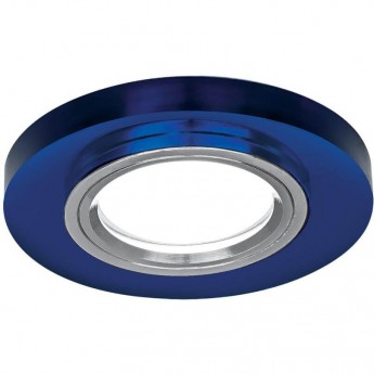 Светильник GAUSS MIRROR RR004 Кристалл GU5.3 1/50 круглый (синий/хром) Светильник GAUSS MIRROR RR004 Кристалл GU5.3 1/50 круглый (синий/хром)