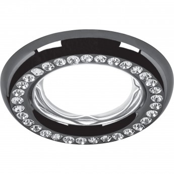 Светильник GAUSS STRASS CA038 Круг. Кристал/Черный, Gu5.3 1/30 Светильник GAUSS STRASS CA038 Круг. Кристал/Черный, Gu5.3 1/30