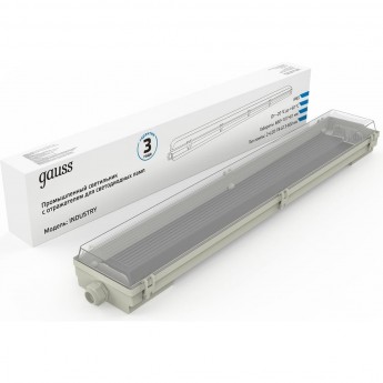 Светильник линейный GAUSS INDUSTRY СПП-Т8-G13 220-230V 660*107*61мм 2х600мм 1/8 Светильник линейный GAUSS INDUSTRY СПП-Т8-G13 220-230V 660*107*61мм 2х600мм 1/8
