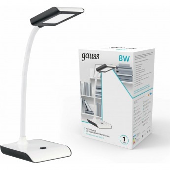 Светильник настольный GAUSS GTL101 550lm 220-240V белый c черным LED 1/20 Светильник настольный GAUSS GTL101 550lm 220-240V белый c черным LED 1/20