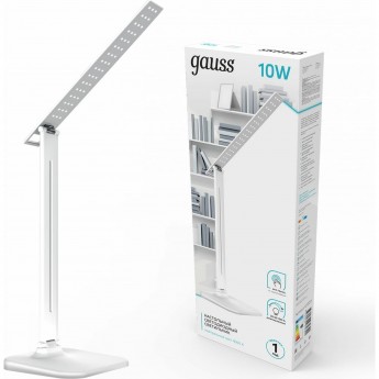 Светильник настольный GAUSS GTL201 580lm 170-265V белый LED 1/10/40 Светильник настольный GAUSS GTL201 580lm 170-265V белый LED 1/10/40