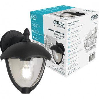 Светильник садово-парковый GAUSS AURA на стену вниз 1*E27, 60W, 188*210*238мм, 170-240V / 50Hz Светильник садово-парковый GAUSS AURA на стену вниз 1*E27, 60W, 188*210*238мм, 170-240V / 50Hz